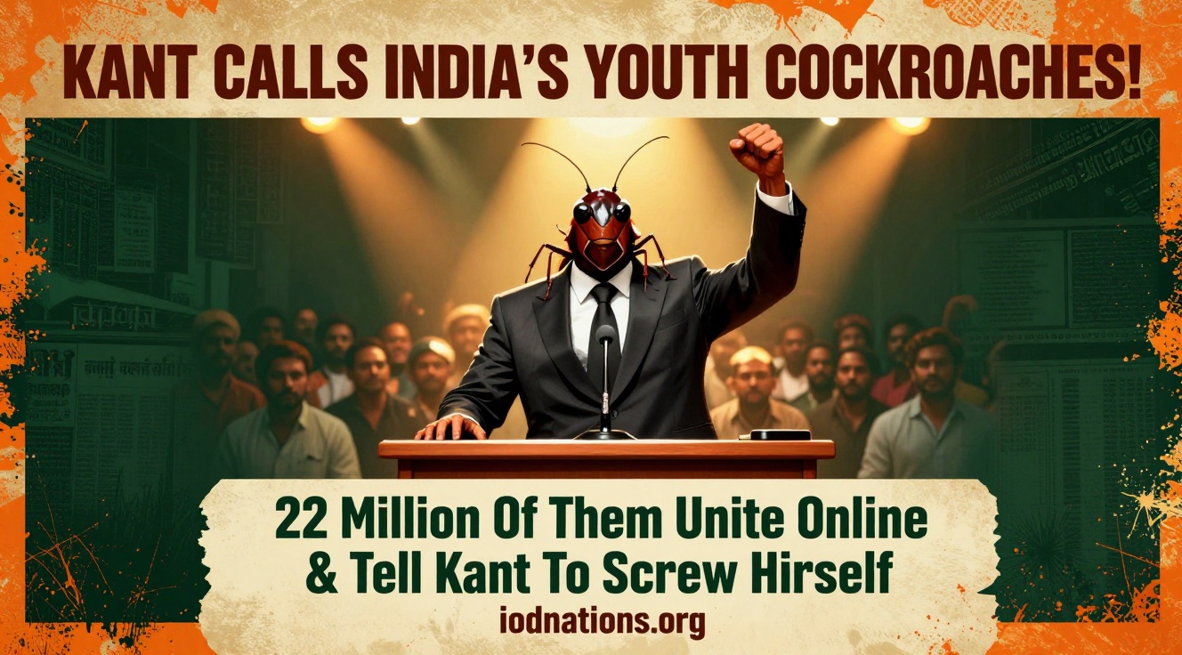 Kant Calls India's Youth Cockroaches! | 22 Millions Of Them UNITE ONLINE & Tell Kant To Screw Himself!